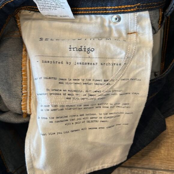 Selected Homme Men's Dark Wash Slim Fit Jean Dark Blue Size 34x31 - Picture 12 of 12